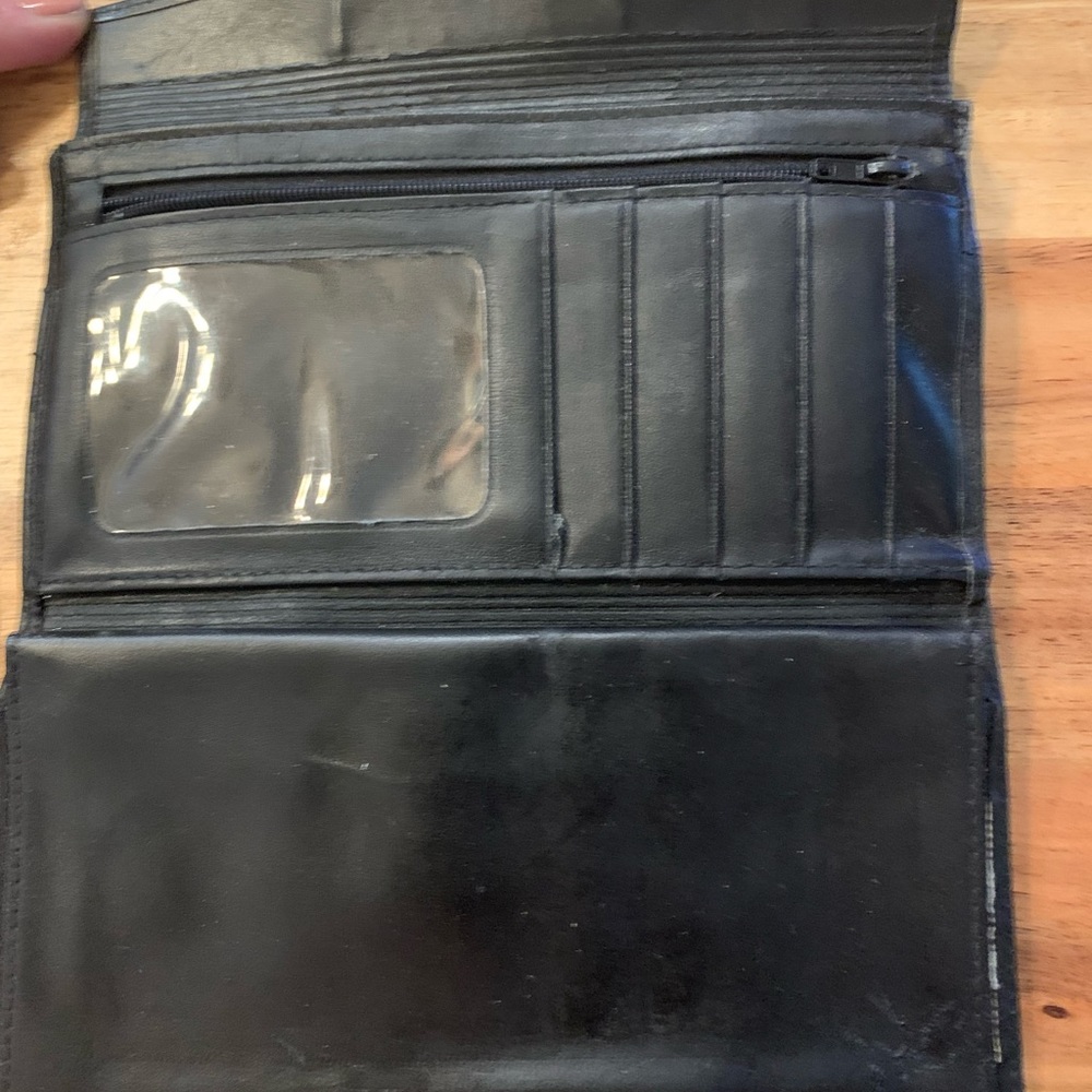 Burton black leather vintage Wallet - Picture 2 of 6